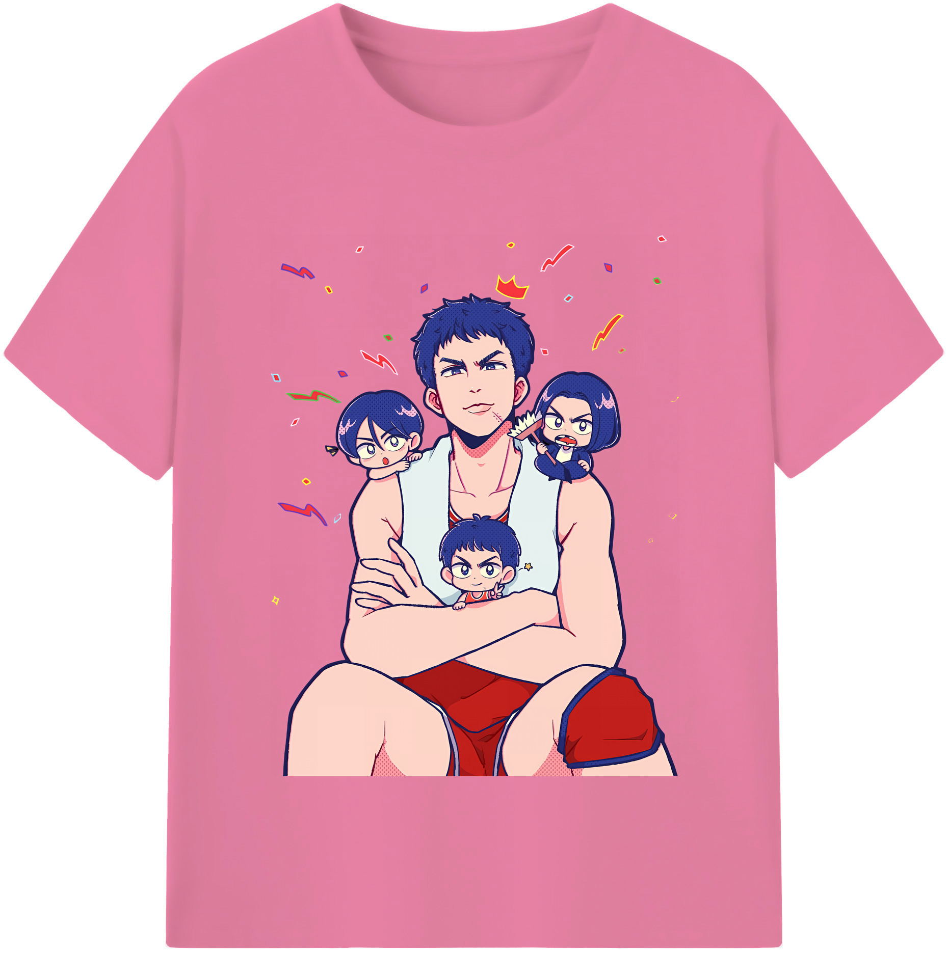 SLAM DUNK／スラムダンク 綿100％半袖Tシャツ（フロントプリント）